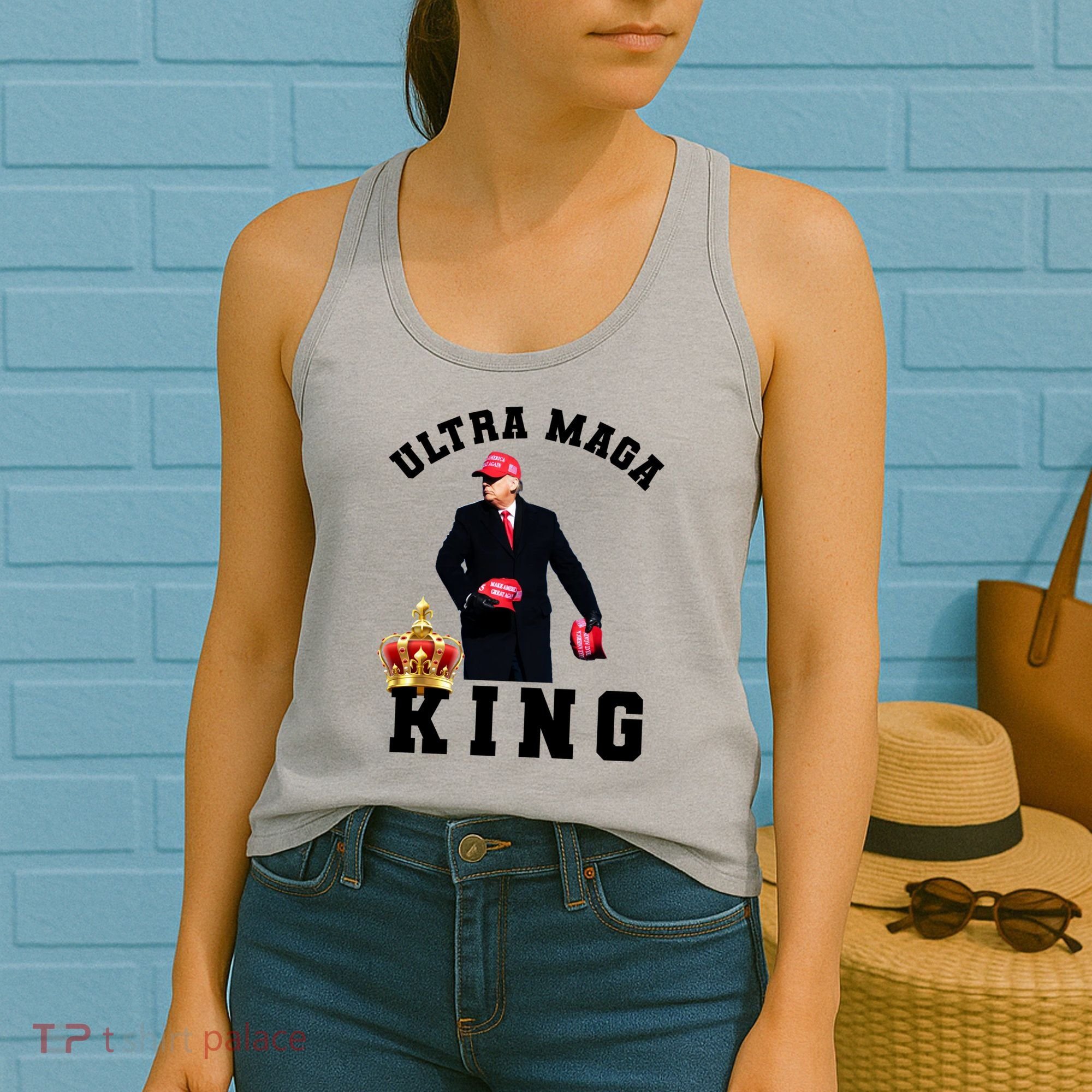 Great Ultra MAGA King Anti Biden Trump 2024 USA Women's Tank Top