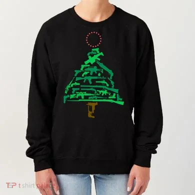 Gun Christmas Tree Women's Sweatshirt