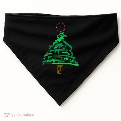 Gun Christmas Tree USA-Made Doggie Bandana