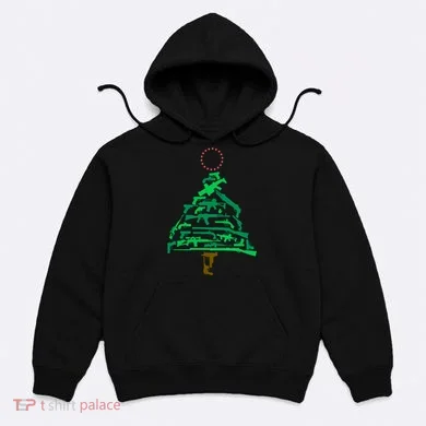 Gun Christmas Tree Hoodie
