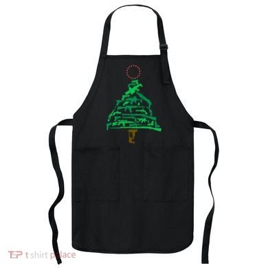 Gun Christmas Tree Apron