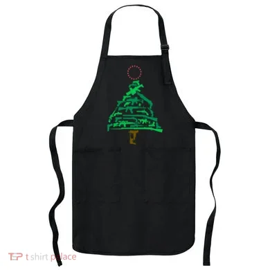Gun Christmas Tree Apron