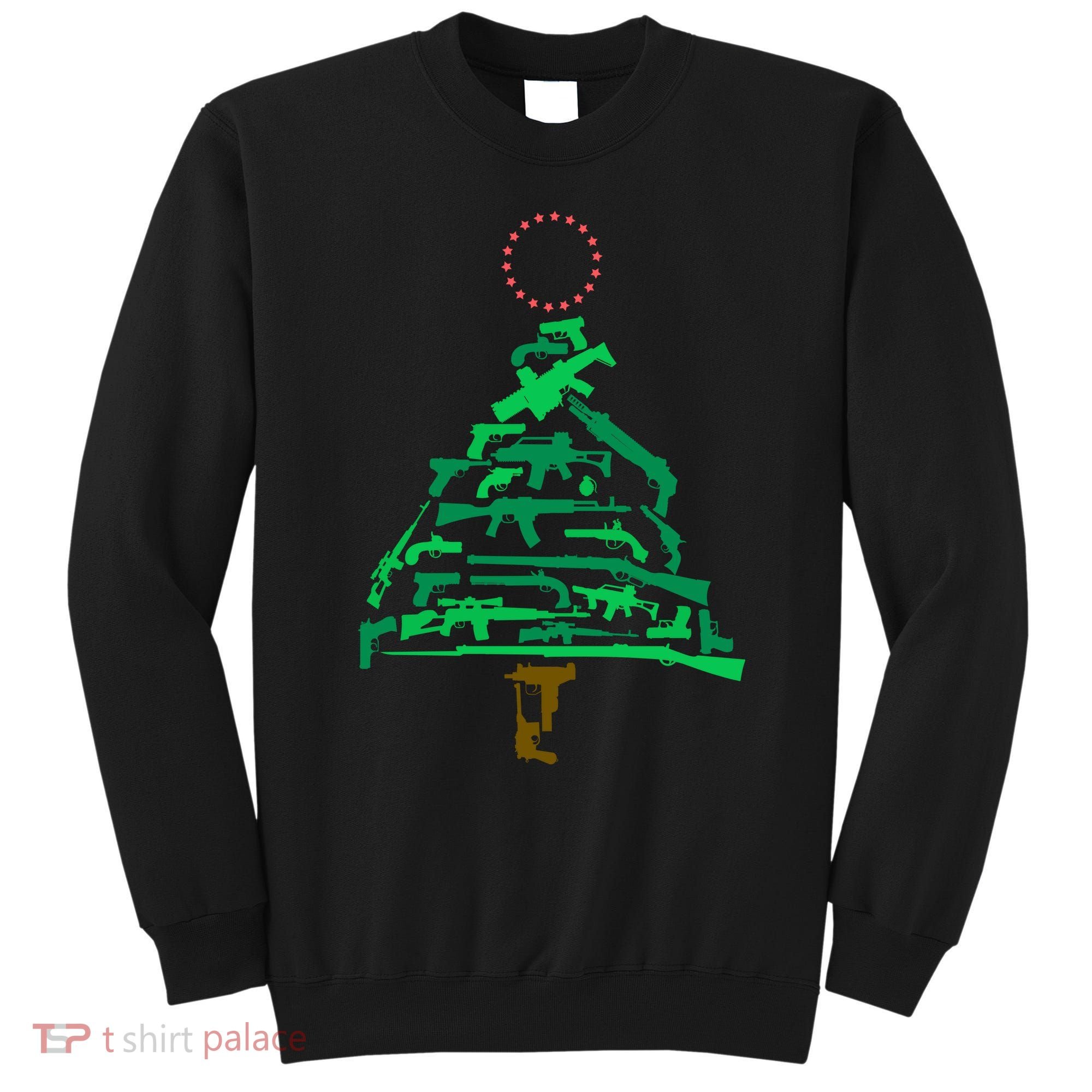 Gun Christmas Tree Sweatshirt