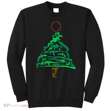 Gun Christmas Tree Sweatshirt