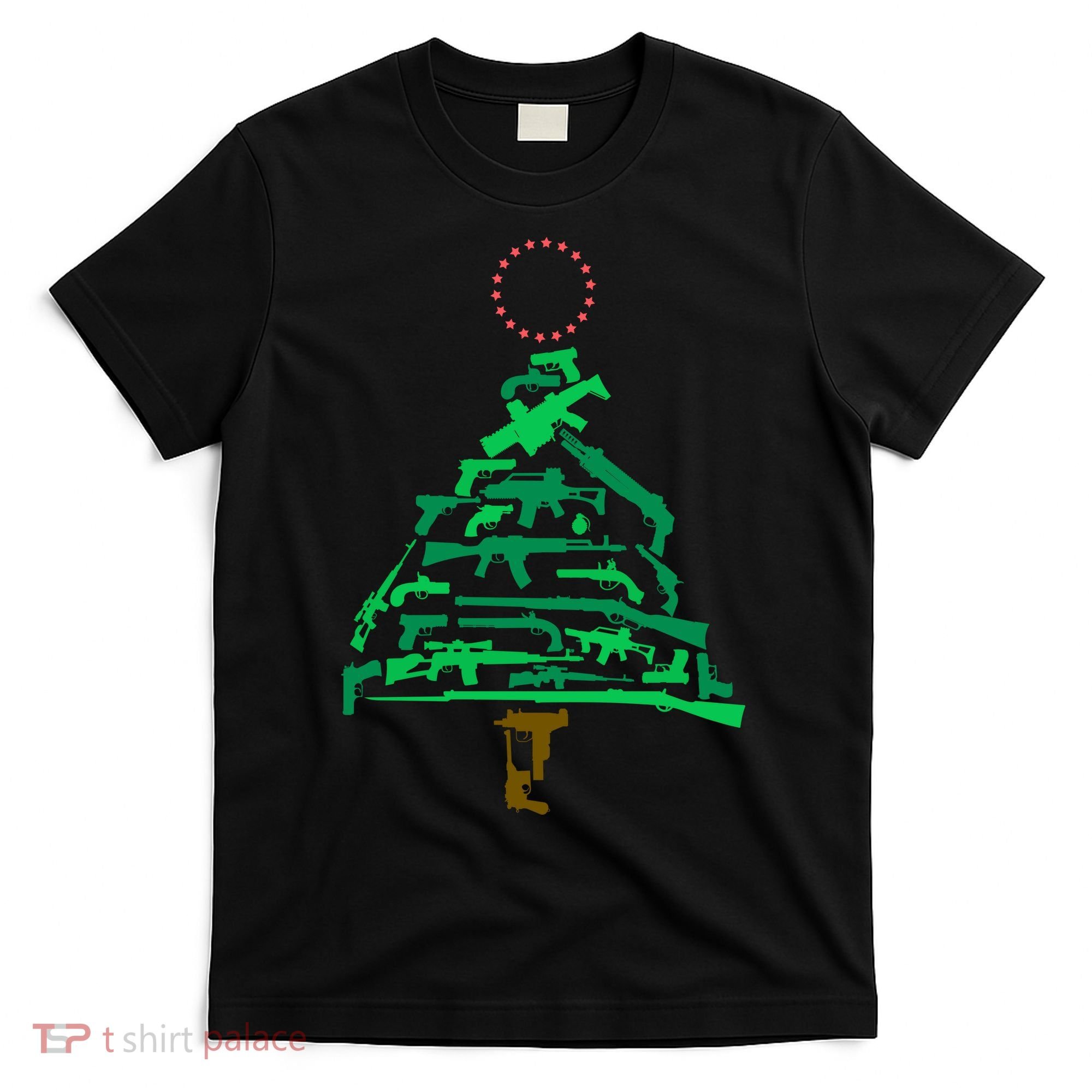 Gun Christmas Tree T-Shirt