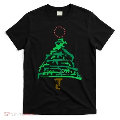 Gun Christmas Tree T-Shirt