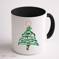 Gun Christmas Tree Coffee Mug thumb 1