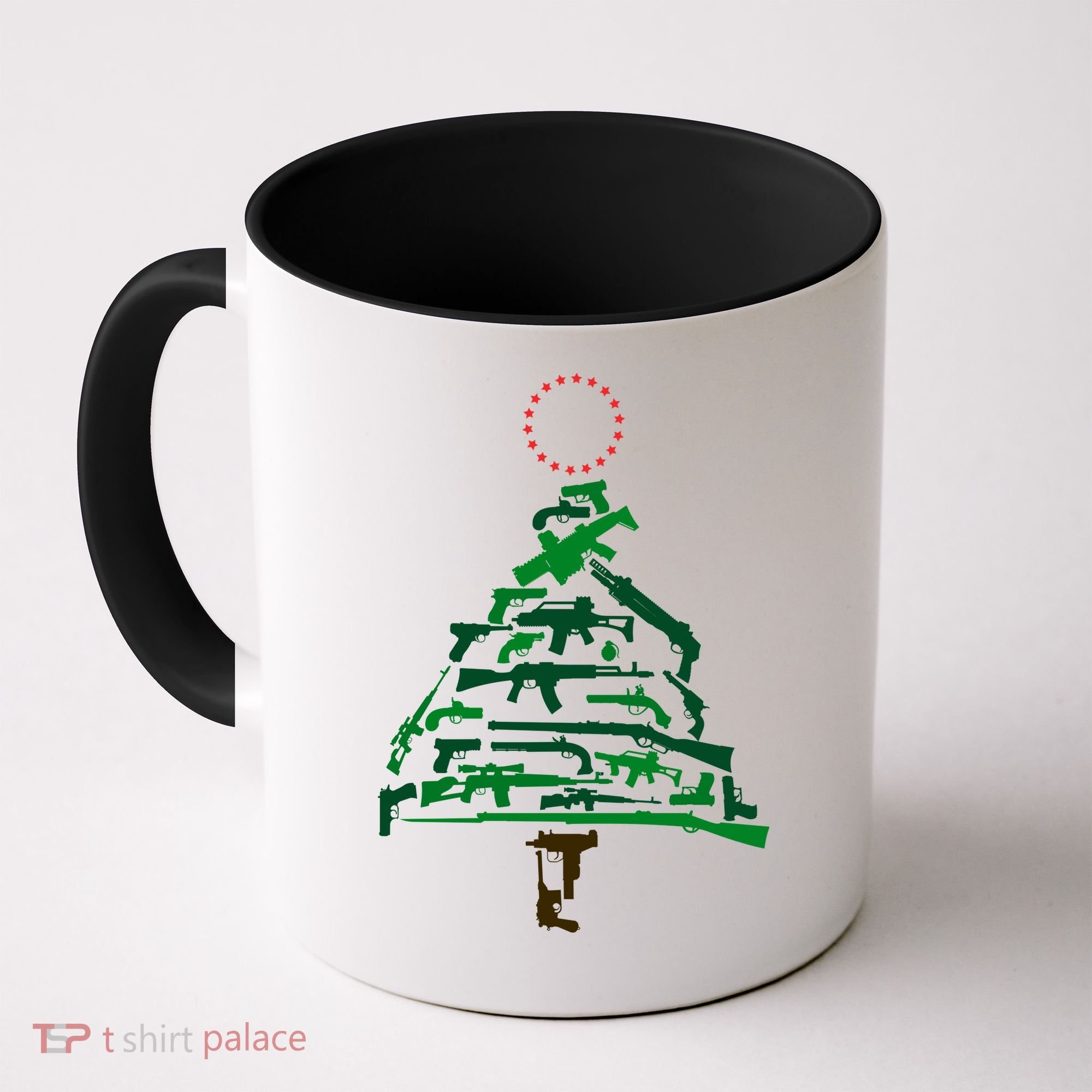 Gun Christmas Tree Coffee Mug