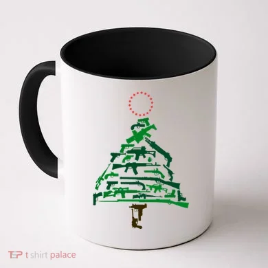 Gun Christmas Tree Coffee Mug