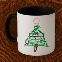Gun Christmas Tree Coffee Mug thumb 2