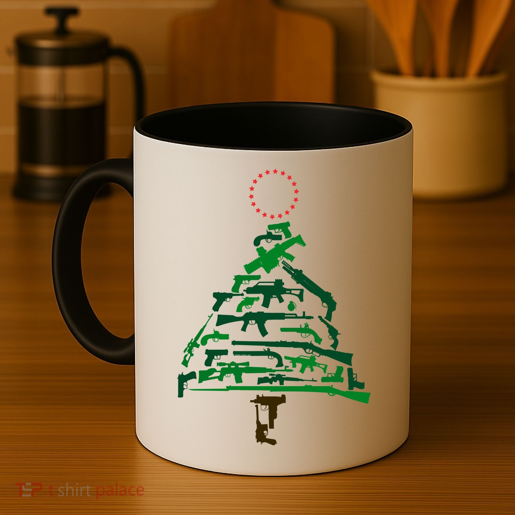 Gun Christmas Tree Coffee Mug