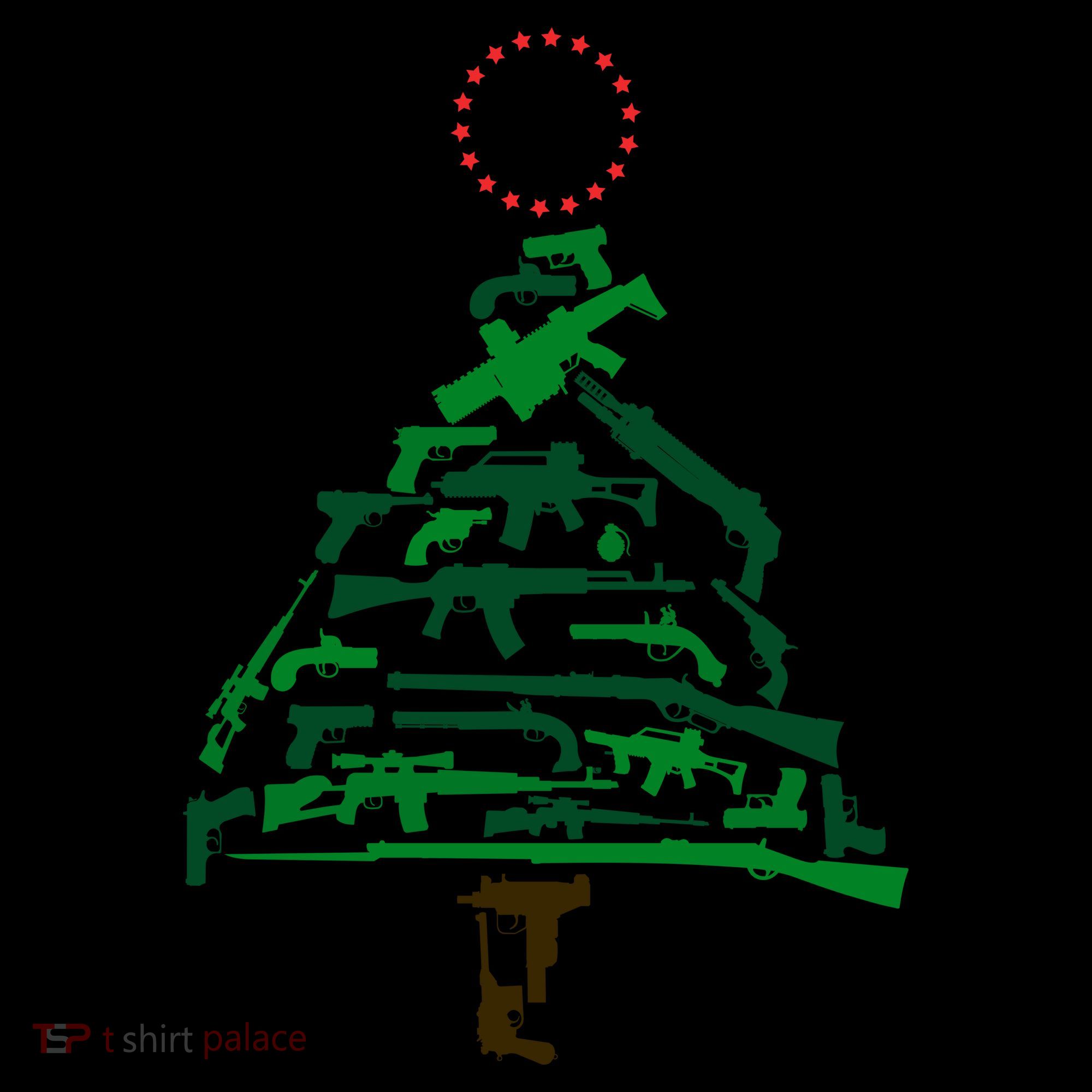 Gun Christmas Tree Coffee Mug