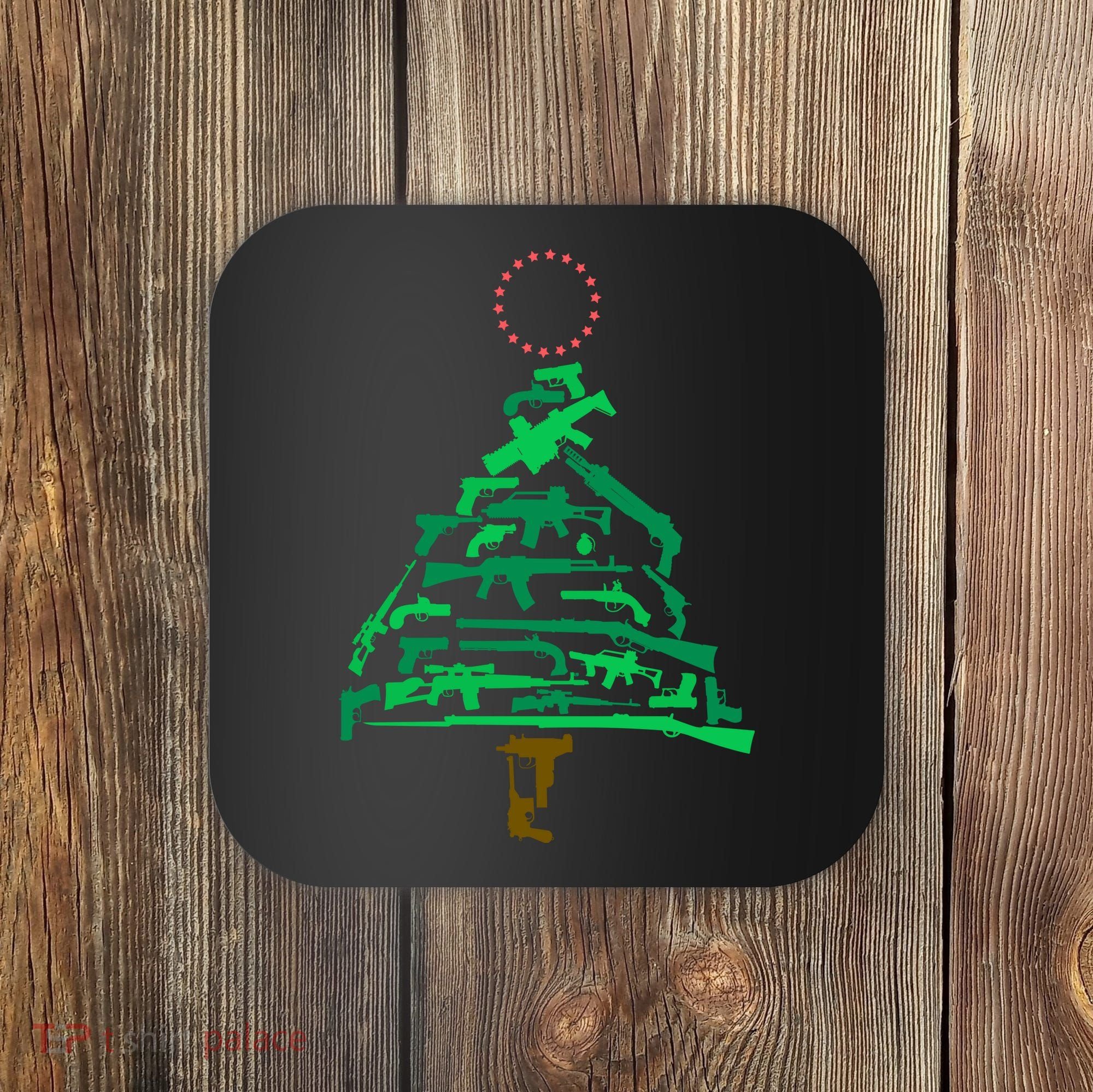 Gun Christmas Tree Coaster