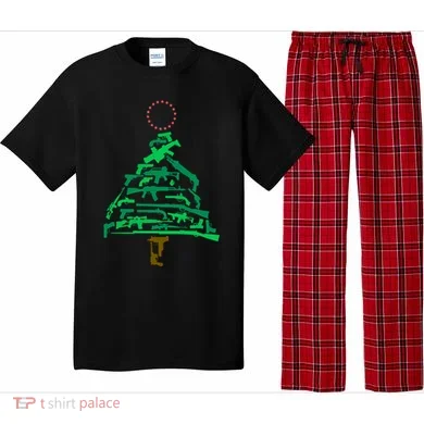 Gun Christmas Tree Pajama Set