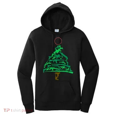 Gun Christmas Tree Women's Hoodie