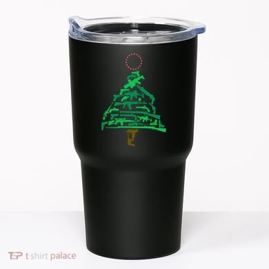 Gun Christmas Tree Tumbler