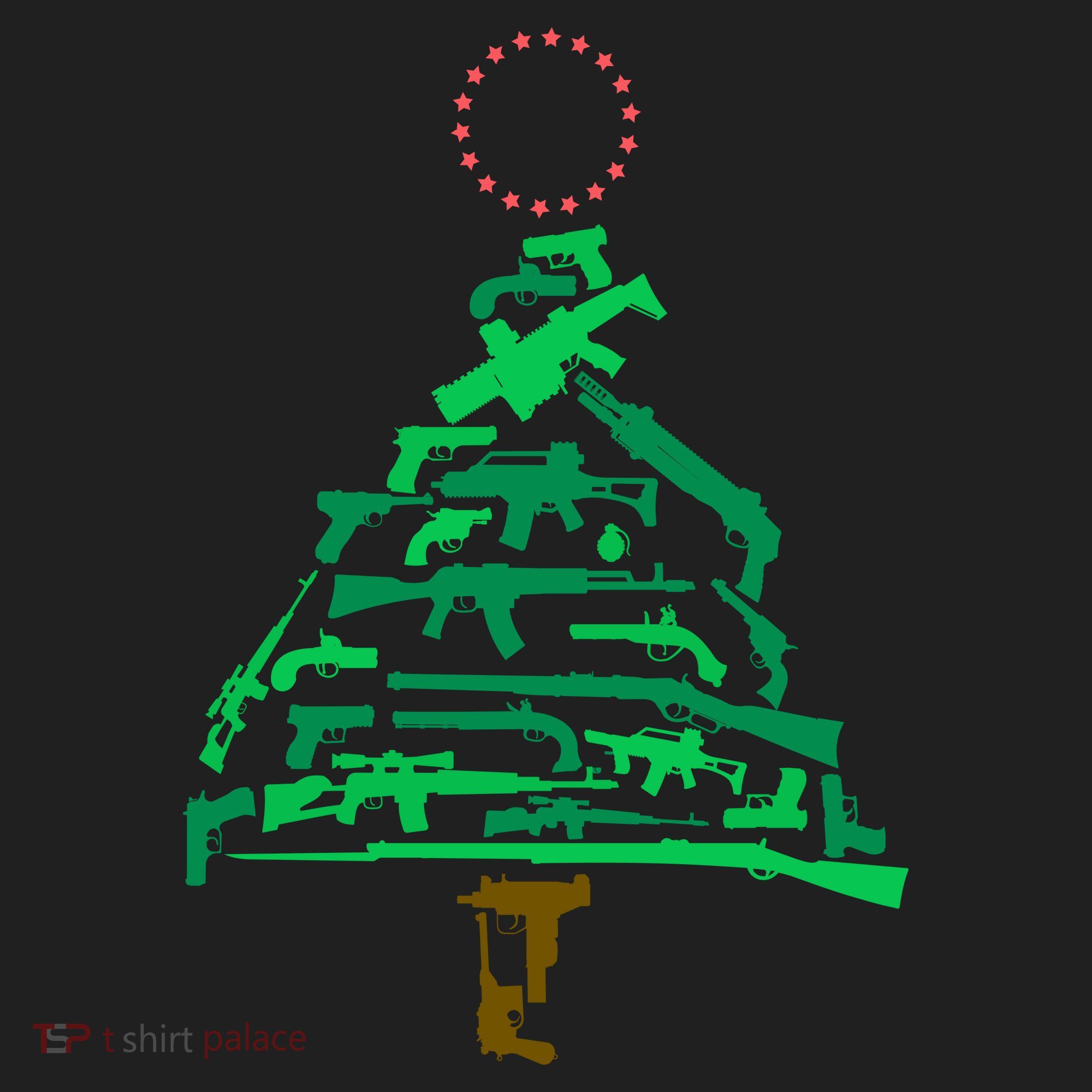 Gun Christmas Tree Tumbler