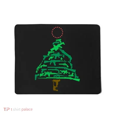 Gun Christmas Tree Mousepad