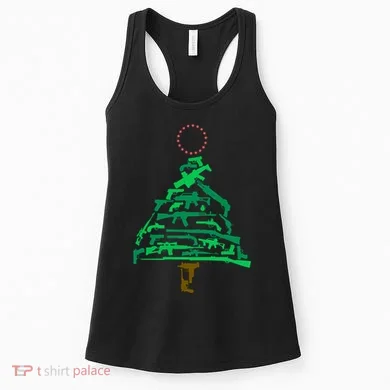 Gun Christmas Tree Women's Tank Top
