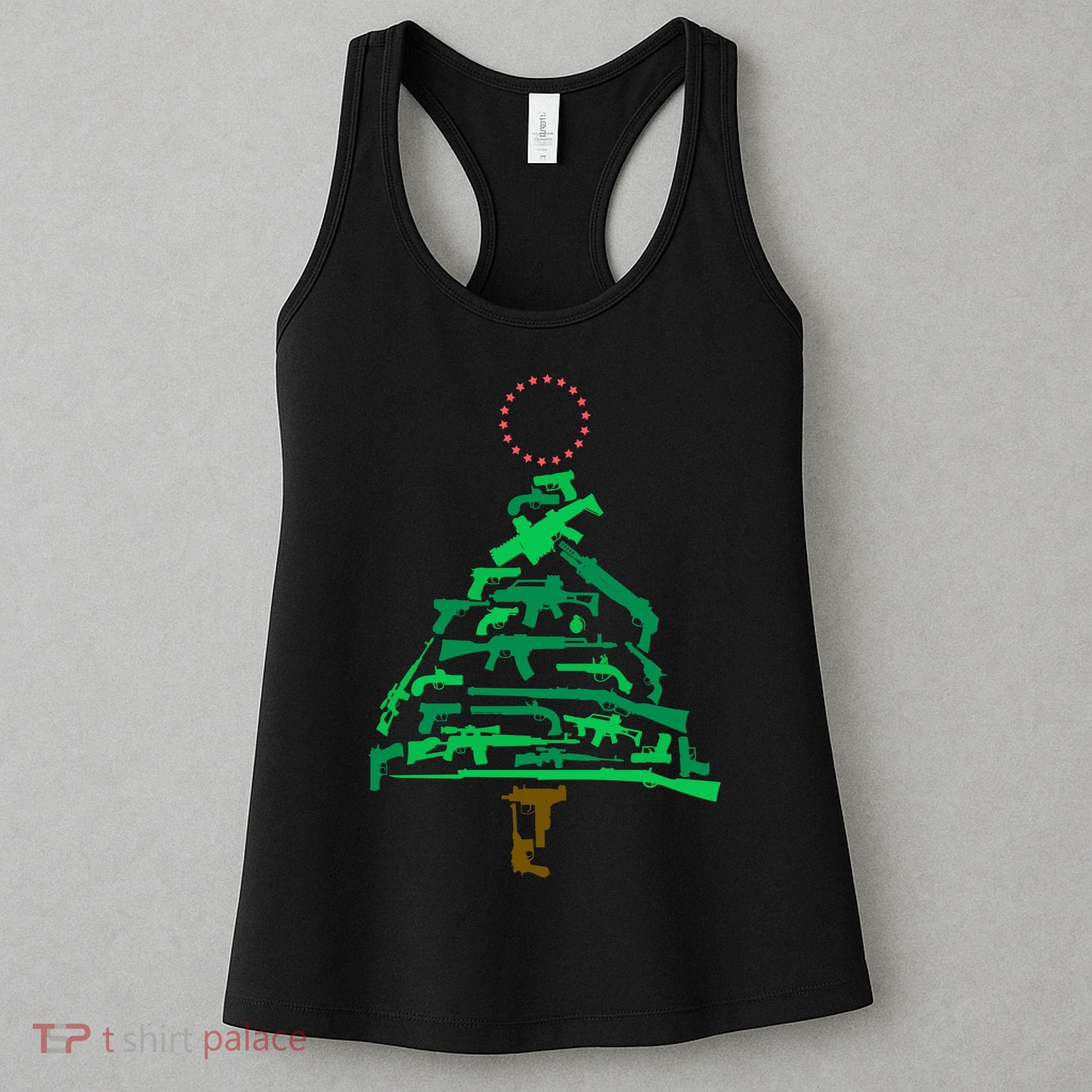 Gun Christmas Tree Women's Tank Top