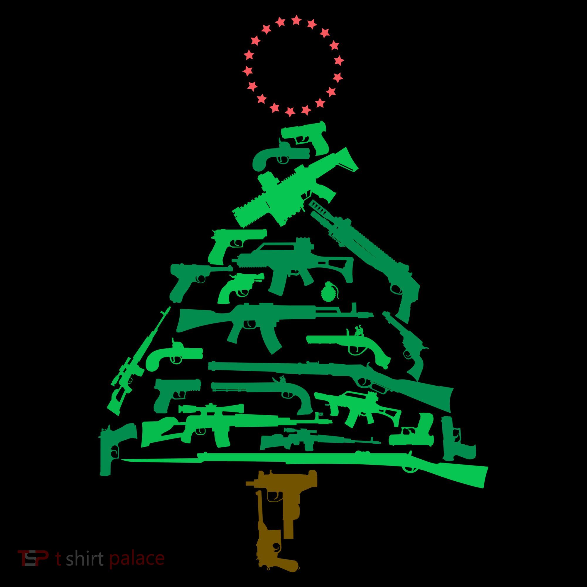 Gun Christmas Tree Women's Tank Top