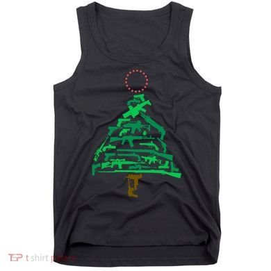 Gun Christmas Tree Tank Top