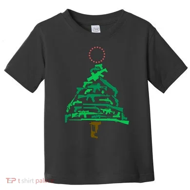 Gun Christmas Tree Toddler T-Shirt