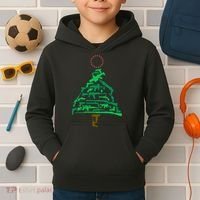Gun Christmas Tree Kids Hoodie thumb 2