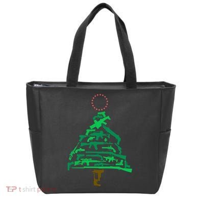 Gun Christmas Tree Tote Bag