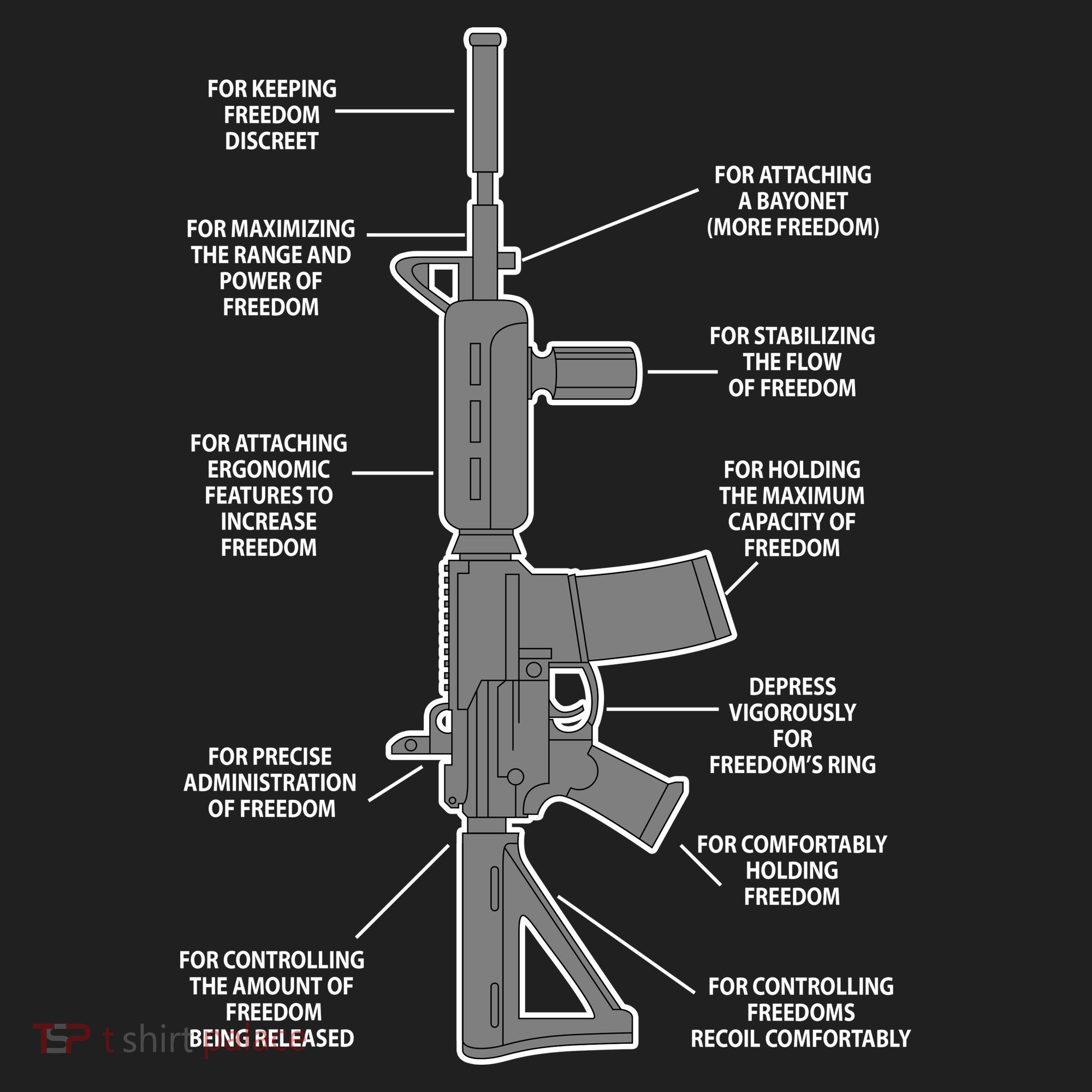 Gun For keeping Freedom Discreet Tumbler