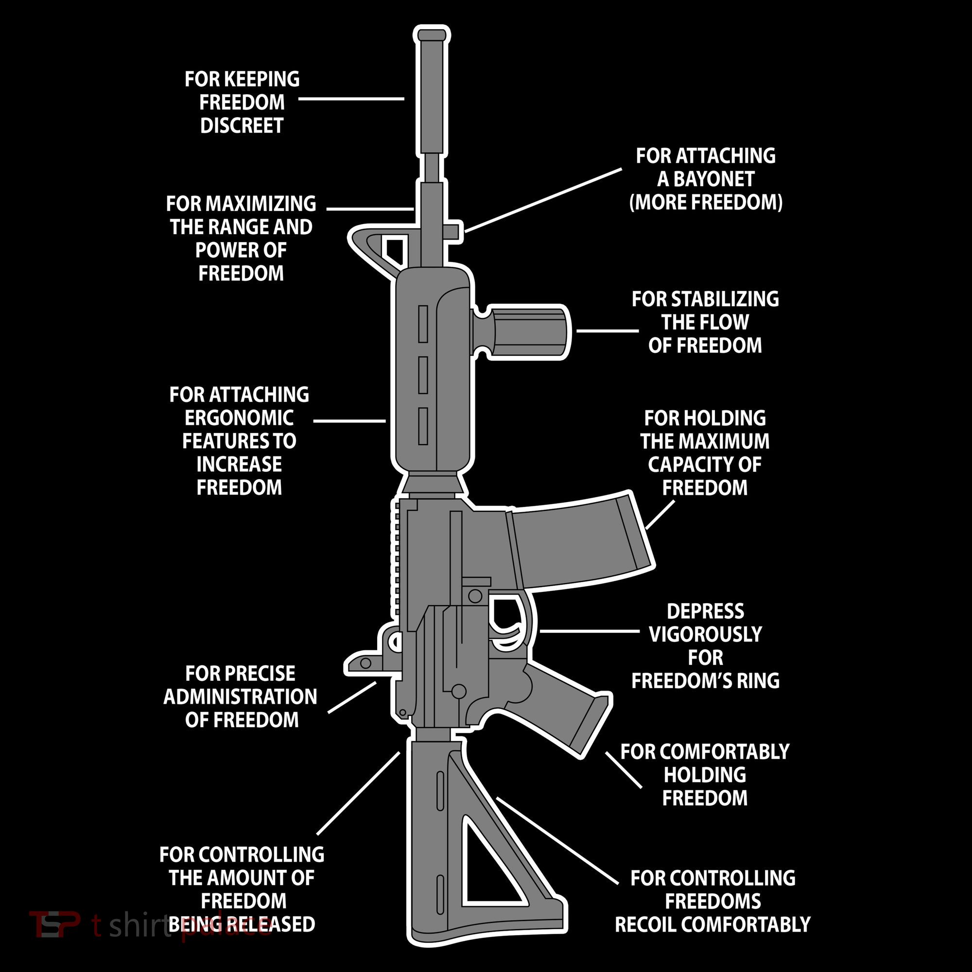 Gun For keeping Freedom Discreet Tank Top