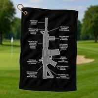 Gun For keeping Freedom Discreet Golf Towel thumb 1