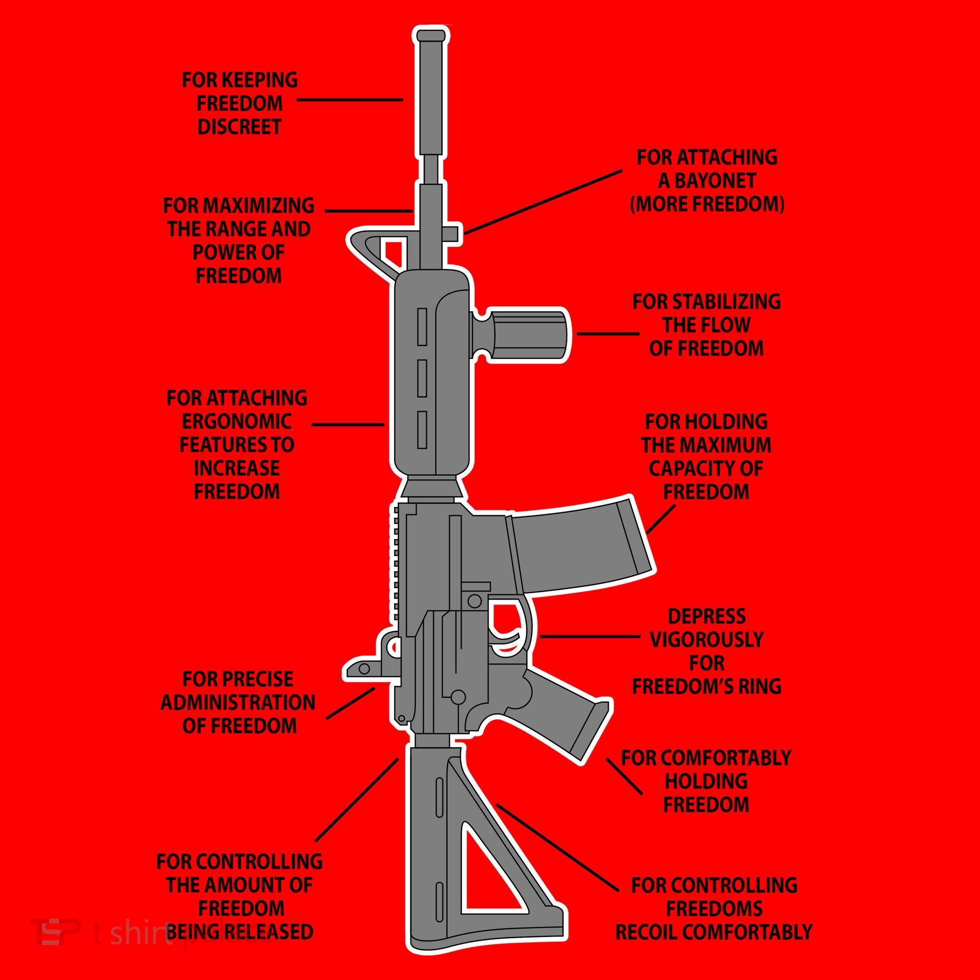 Gun For keeping Freedom Discreet Santa Hat