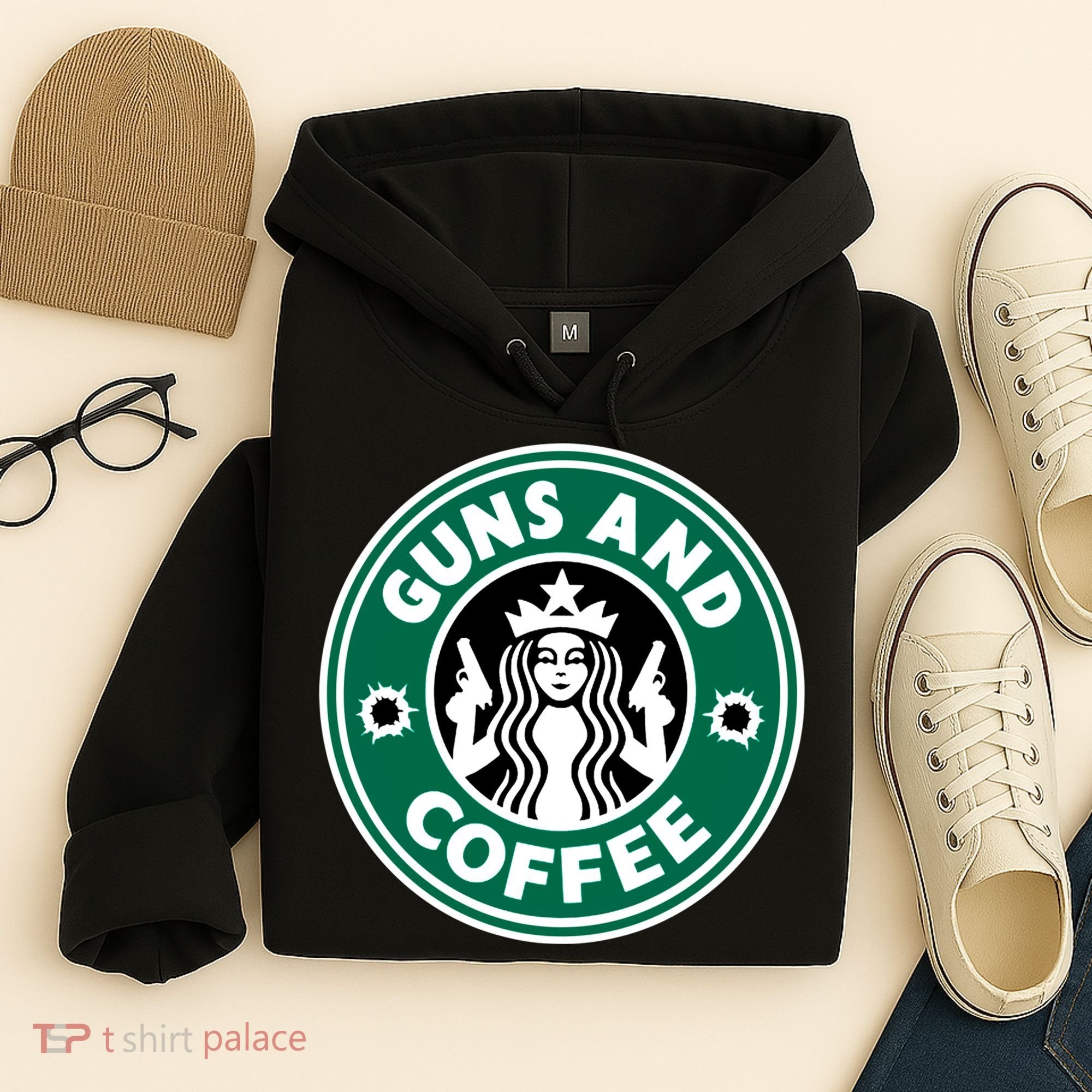 Guns And Coffee Hoodie