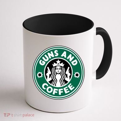 Guns And Coffee Coffee Mug back