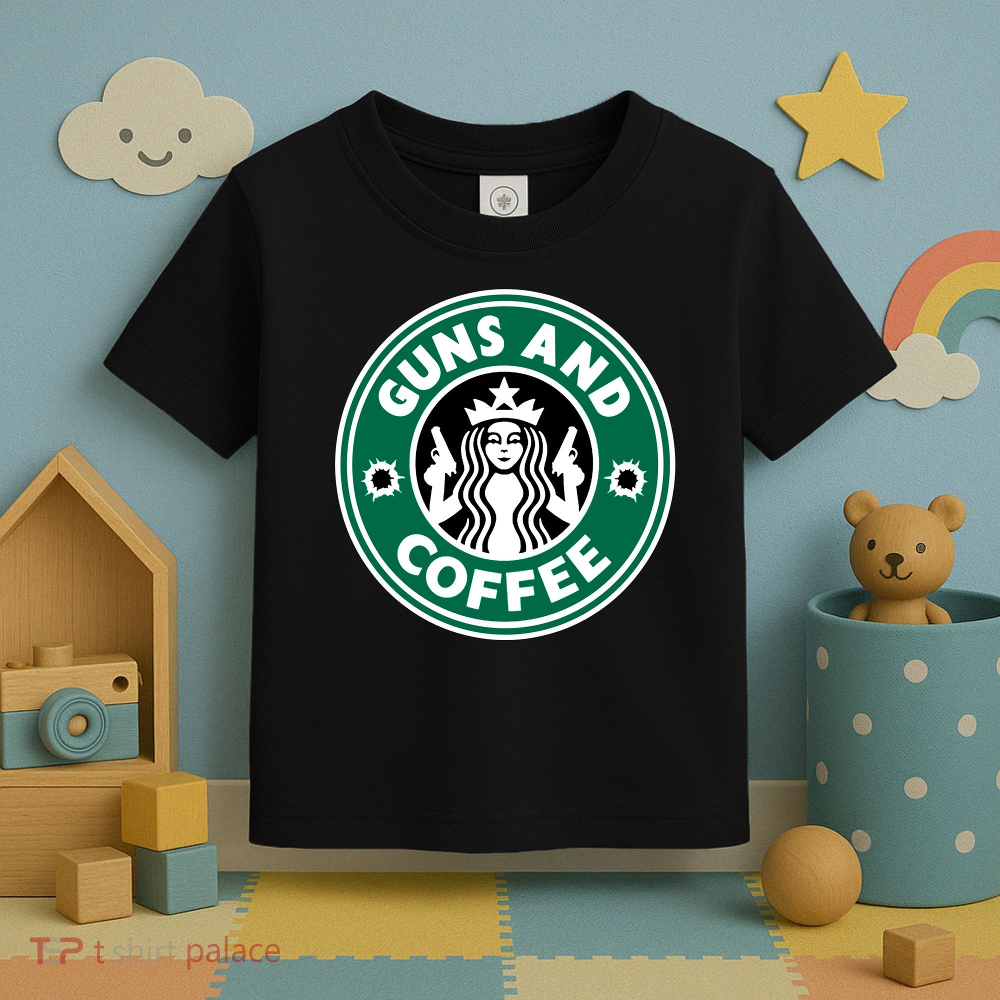 Guns And Coffee Toddler T-Shirt