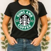 Guns And Coffee Women's T-Shirt thumb 2