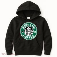 Guns And Coffee Kids Hoodie thumb 0
