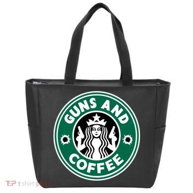 Guns And Coffee Tote Bag