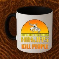 Guns Don't Kill People Grandmas With handsome Grandsons Do Coffee Mug thumb 2
