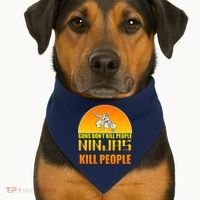 Guns Don't Kill People Grandmas With handsome Grandsons Do USA-Made Doggie Bandana thumb 1