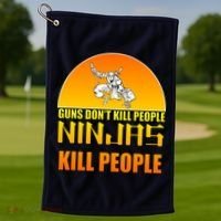 Guns Don't Kill People Grandmas With handsome Grandsons Do Golf Towel thumb 1
