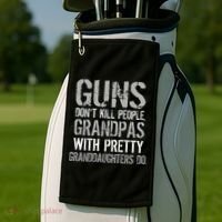 Guns Don't Kill People Grandpas Do Golf Towel thumb 2