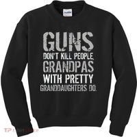 Guns Don't Kill People Grandpas Do Kids Sweatshirt thumb 0