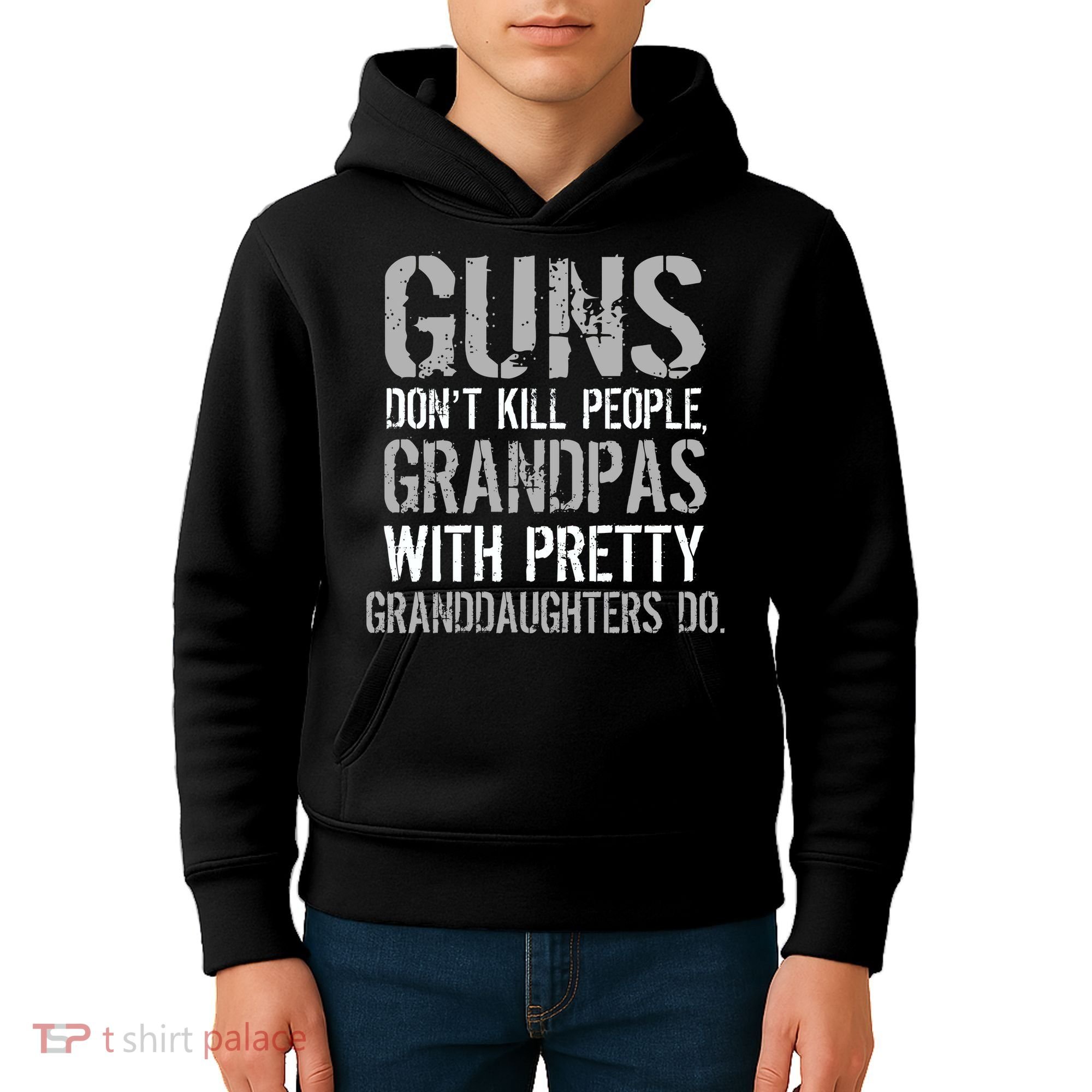 Guns Don't Kill People Grandpas Do Kids Hoodie
