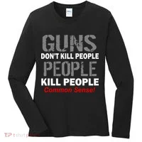 Guns Don't Kill People Kill People Women's Long Sleeve Shirt thumb 0