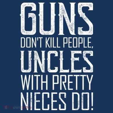 Guns Don't Kill People Uncles With Pretty Nieces Do Ladies Heavyweight Boxy Pullover Hoodie