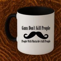 Guns Don't Kill People With Mustache's Do Coffee Mug thumb 2