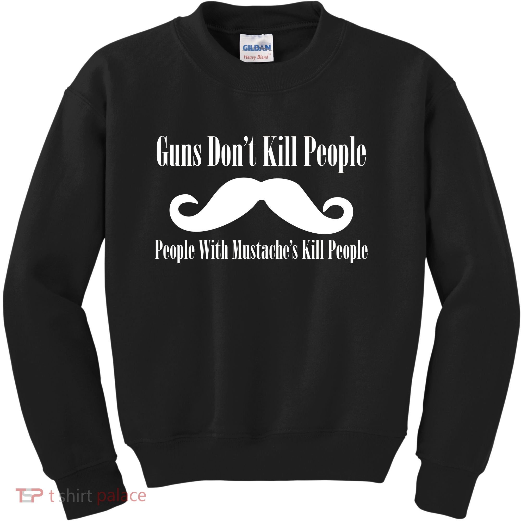 Guns Don't Kill People With Mustache's Do Kids Sweatshirt