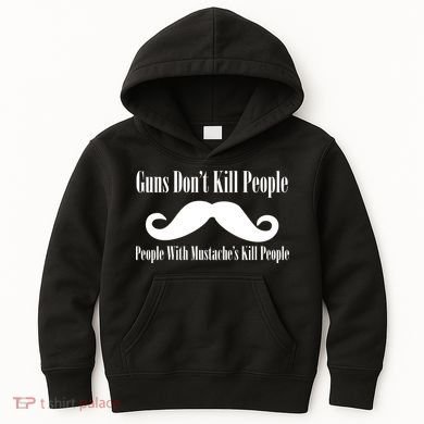 Guns Don't Kill People With Mustache's Do Kids Hoodie